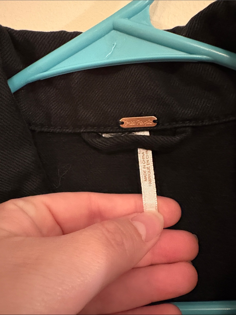 Free People Black Distressed Peplum Jean Jacket - Picture 4 of 5